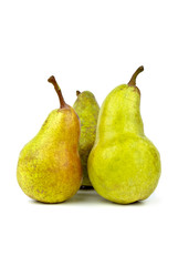 Three green pears