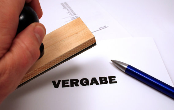 vergabeauftrag stempeln