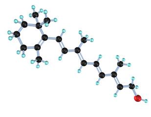 Molecule Vitamin A 3D