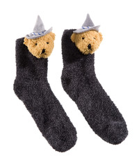 teddy socken seppl isoliert vor weißem hintergrund