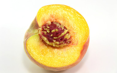 Cut peach