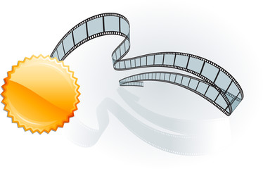 Fototapeta premium Film strip awards on white