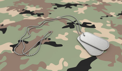 Army Background Dog Tags