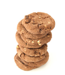 Stack of chocolate chip cookies