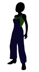 African American Casual Woman Illustration Silhouette
