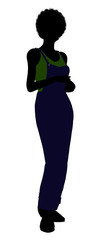 African American Casual Woman Illustration Silhouette