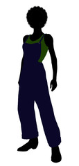 African American Casual Woman Illustration Silhouette