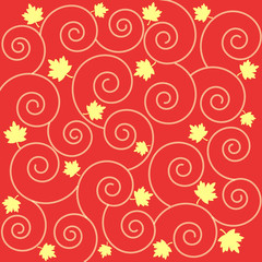Leaves and swirls