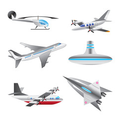 different types of Aircraft Illustrations and icons