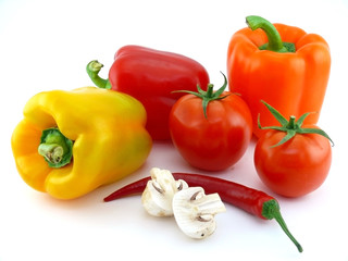 Bright fresh vegetables