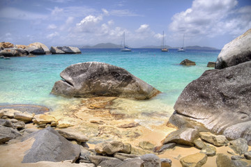 Virgin Gorda stone shoreline