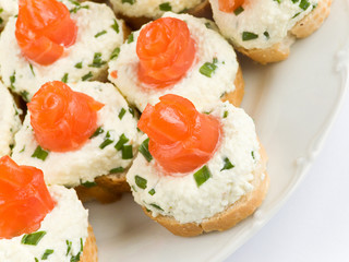 Sandwiches with smoked trout