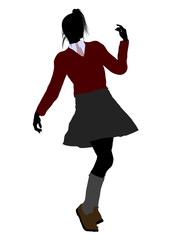 School Girl Silhouette
