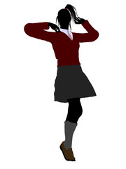 School Girl Silhouette