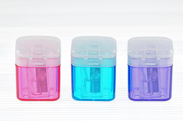colorful plastic pencil sharpener