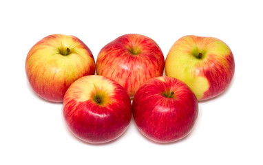 Fototapeta na wymiar Five ripe apples