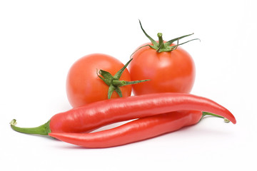 tomatoes and peperoni