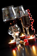 Wine and champagne glasses