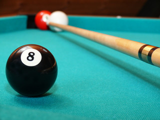 Spielsituation beim Billard