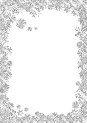 Background new year white snowflakes