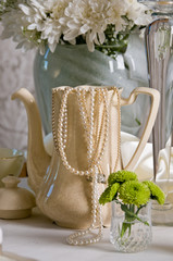 cofee pot with pearls