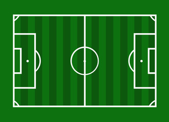 Einfaches Fussballfeld mit Rasenstreifen