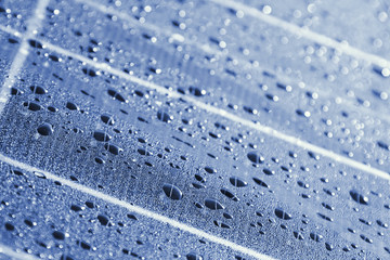 Drewdrops on solar moduls