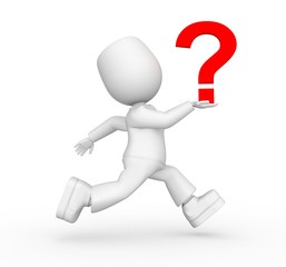 run with red question