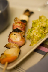 Brochette coquille saint-jacques