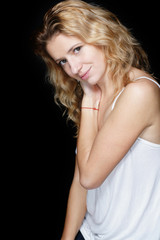 Naklejka premium Blonde young woman