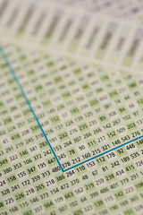 numbers on a distance conversion chart © Steve Mann