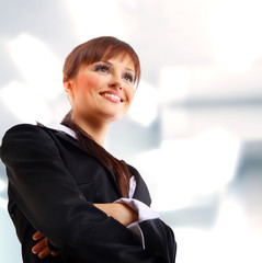 business woman. Isolated over white background.