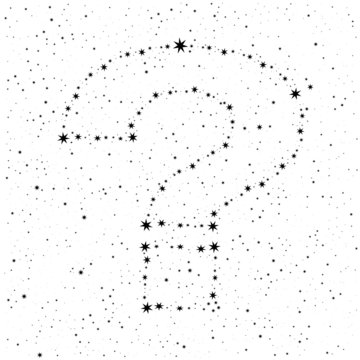 starry sky question mark