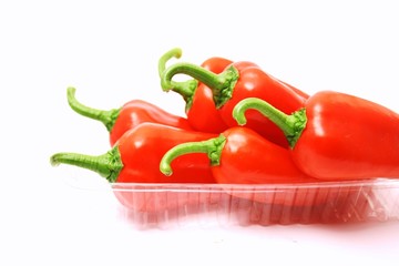 Paprika in Verpackung