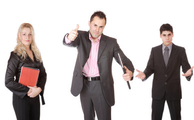 An attractive, business team