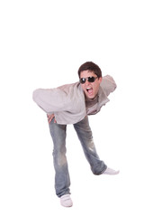 happy young casual man portrait