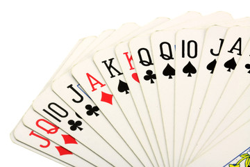 Obraz premium cartes fond blanc