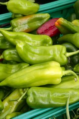 Green pepper texture in the marketplace