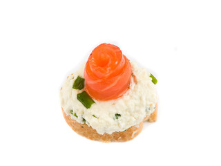Sandwich with smoked trout