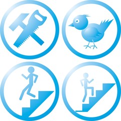 button navigation vector