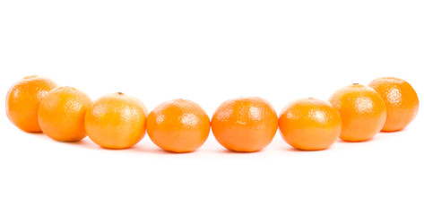 line of tangerines