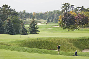 auf dem Golfplatz