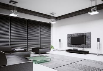 Wohnzimmer 3d render