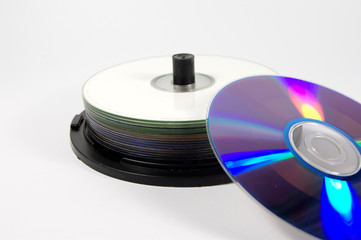 a stack of CD