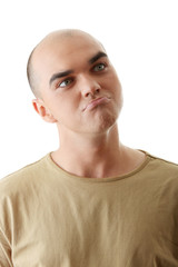 Man with happy facial expression