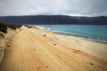 Dirt road along the sea