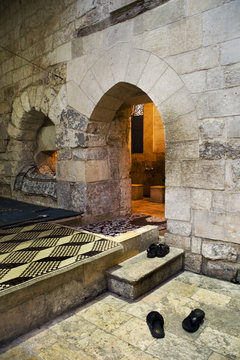 Entrance of hammam (turkish bath) in Syria