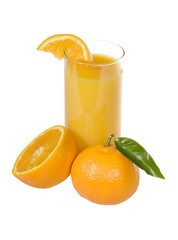 Oranges with fresh juice