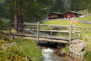Mastaunalm im Schnalstal, Südtirol.