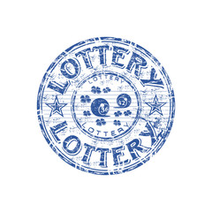 Lottery grunge rubber stamp